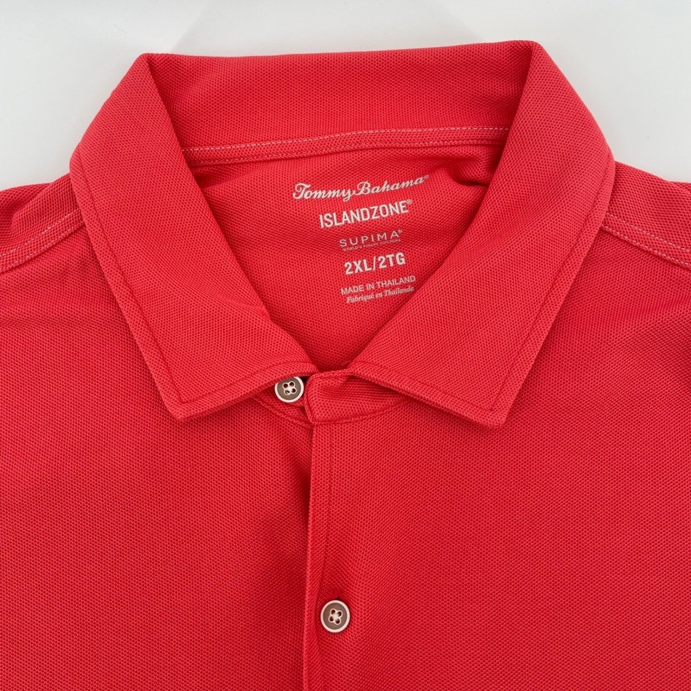 Tommy Bahama IslandZone coral Supima Cotton Button Down Shirt Men's 2XL